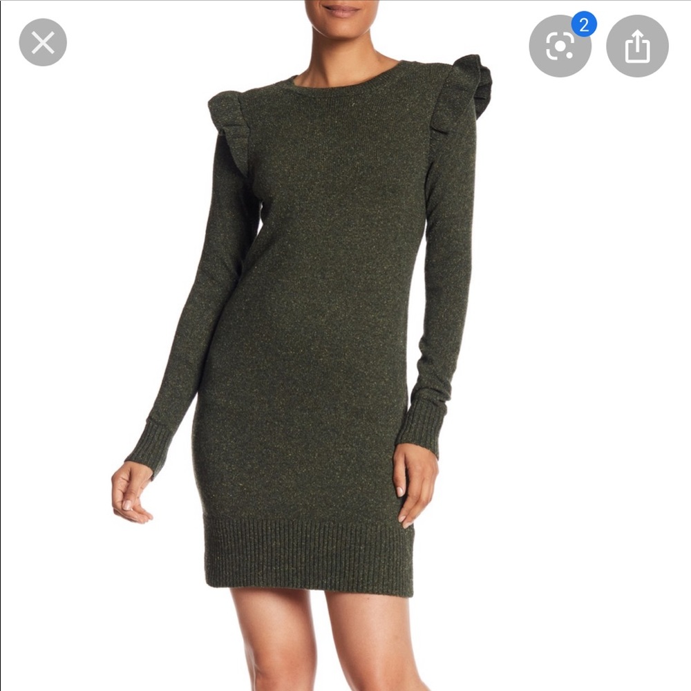 Club Monaco Knit Ruffle Dress